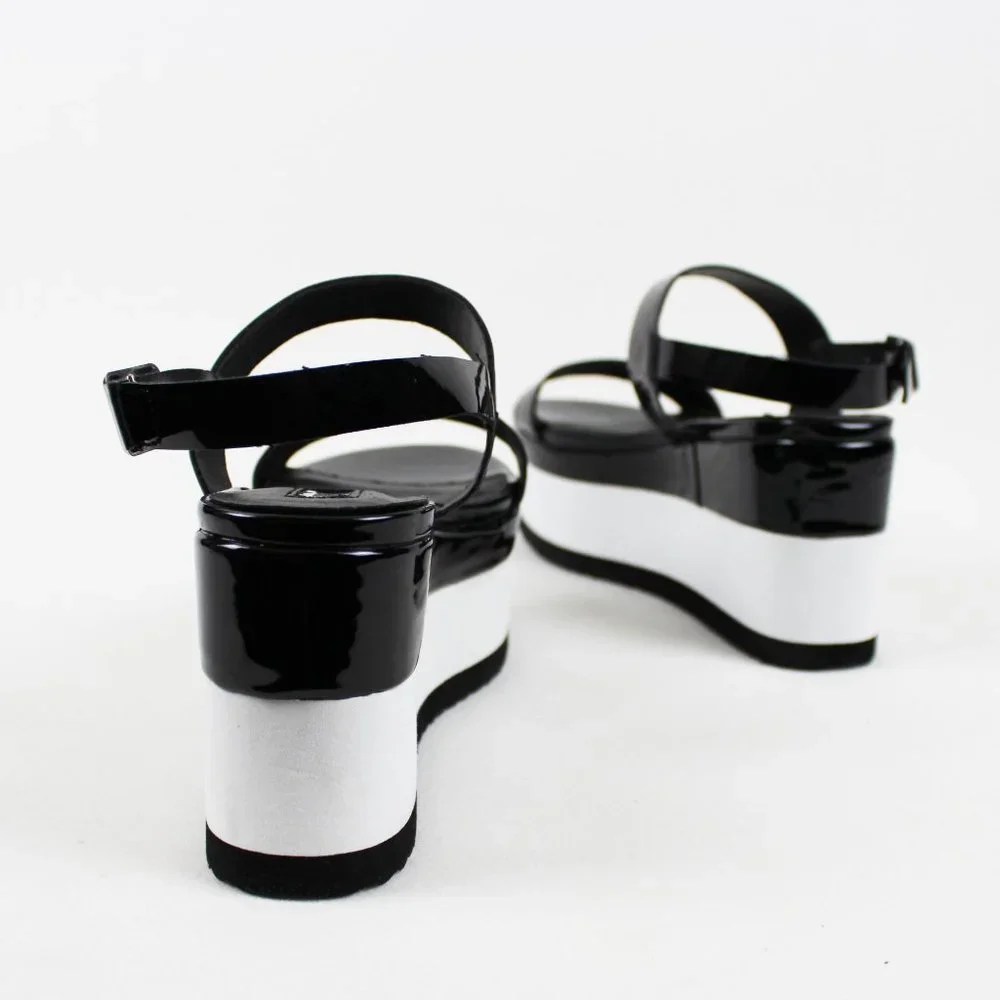 Forever 21 Monochrome Platform Sandals - Picture 5 of 16